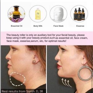 💗NEW!Jade Roller+Gua Sha Rose Quartz Face Eyes Neck Body Relieve Fine Li…